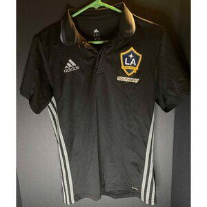 Adidas Los Angeles LA Galaxy Mens M Black Polo Shirt South Bay